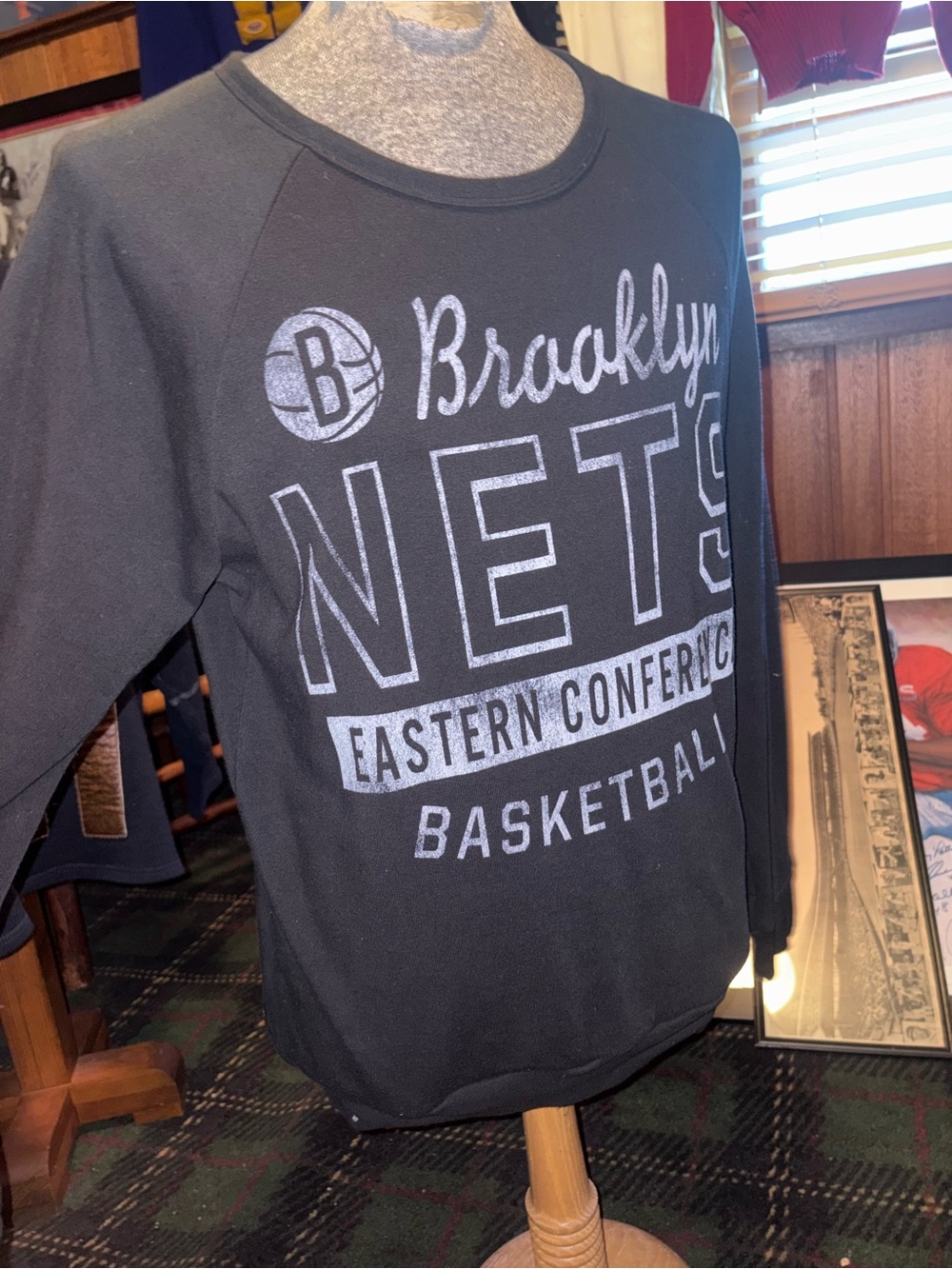 Brooklyn Nets Black Crewneck Sweatshirt